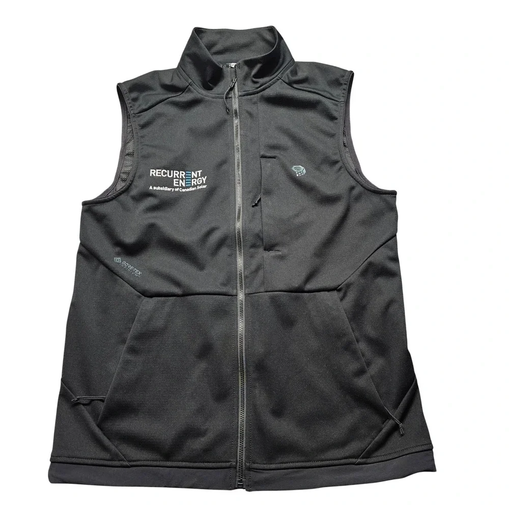 NWT Mountain Hardwear Gore-Tex Infinium Vest Mens Small P Black Softshell OM8959